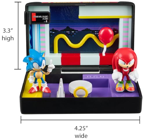 Image of Console Heroes Sonic the Hedgehog 3 Diorama Playset - Mini Sonic & Knuckles Figures with Carnival Night Zone - SEGA Genesis Collectible Cartridge