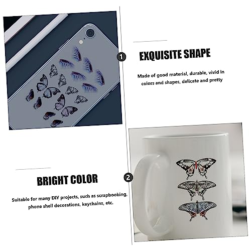 TEHAUX 10 Folhas De Material De Borboleta Guarnição De Janela Epóxi Transparente Transparente Garraf