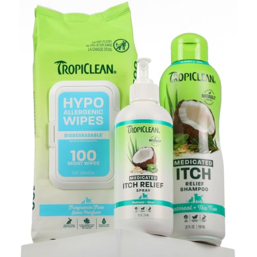 TropiClean Oatmeal & Medicated Itch Variety Pack, 3 Piece