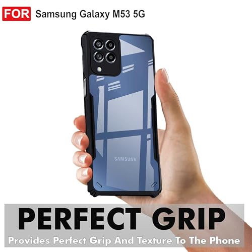 Image of Zapcase Back Case Cover for Samsung M53 5G | Compatible for Samsung M53 5G Back Case Cover | 360 Degree Back Cover Case | Clear Case with Camera Protection |(TPU + PC | Matte Black)