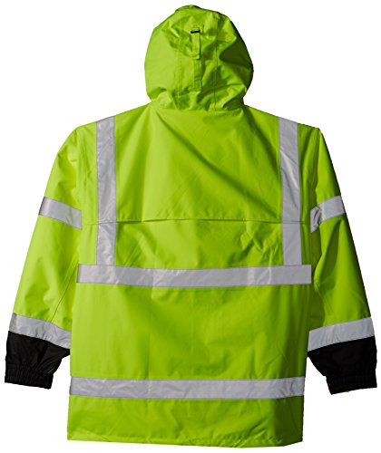 Image of ICON J24122.5X Breathable 300D Polyurethane Hi-Vis Jacket with Reflective Tape, Size 5X, Fluorescent Yellow /Green, Flourescent Yellow /Green