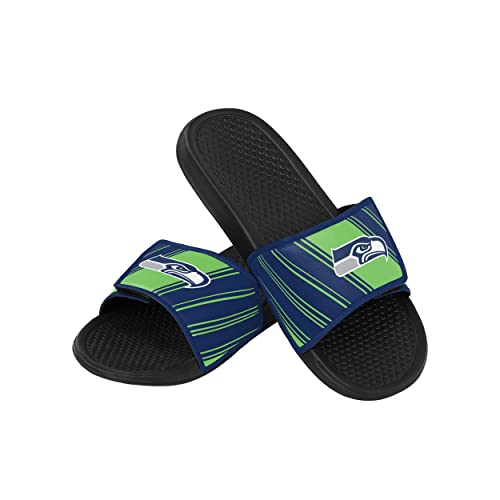 Image of FOCO mens NFL Team Logo Legacy Sport Slide Sandals
