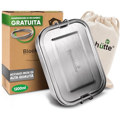 Pulizia facilissima - La tua schiscetta pranzo in acciaio inossidabile è progettata per essere facilmente lavata in lavastoviglie - Grazie ai materiali di alta qualità e alla guarnizione sostituibile, il porta pranzo in acciaio è sempre facile da mantenere pulito