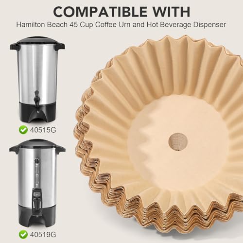 Image of Coffee Filter Compatible with Hamilton Beach 45 Cup Coffee Urn and Hot Beverage Dispenser, 100Pcs Large Coffee Filters Compatible with Sybo 30 Cup Coffee Maker