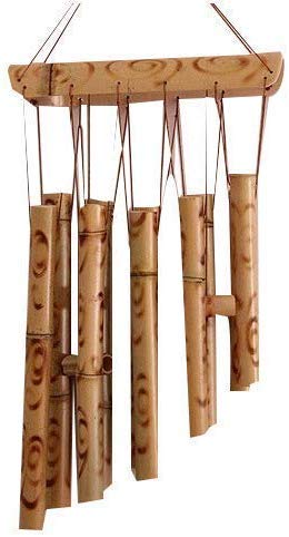 KARTIK� 10 Tubes Double Antique Nature Bamboo Feng Shui Indoor Outdoor Wind Chime (25 X 8) KAR-picture-37