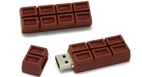 el Chocolate 16 GB - Memoria Almacenamiento de Datos – USB Flash Pen Drive Memory Stick - Marrón