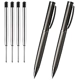 Ballpoint Pens, Ranmov Black Pens Medium Point 0.7mm Smooth Writing Rolling Ball Business Metallic...