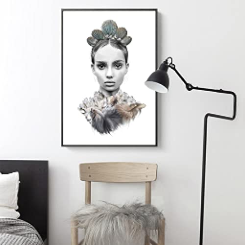 Impressions sur toile mur art peinture sur toile moderne plume 70x100cm