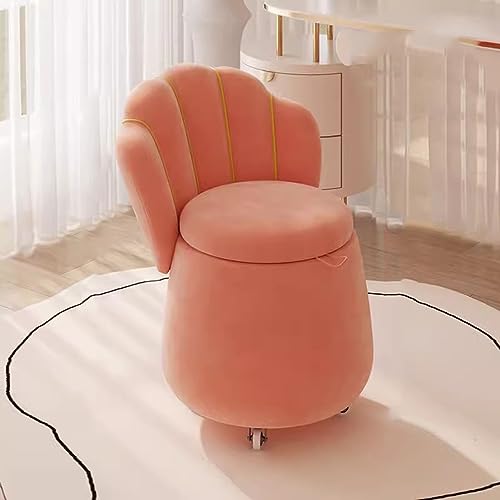Tabouret de coiffeuse en velours pour ranger vos affaires facilement