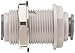 John Guest Acetal Copolymer Tube Fitting, Bulkhead Union, 1/4