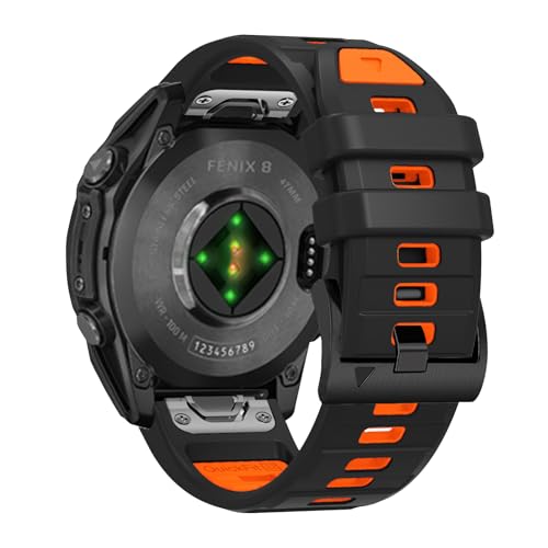 [VanHooc] Quickfit 22mm �o���h for Garmin Fenix 8 Pro/Quatix 8/Tactix 8 47mm �X�|�[�c�o���h �N�C�b�N�t�B�b�g �V���R���� �_�� �ʋC�� ��� ���i�K���� ������ �ϋv�� �\�t�g �����x