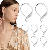Ganchos Para Pendientes Con Cierre De Palanca - Alambres De Plata De Ley 925 | Alambres De Oído Franceses Con Bucle Abierto, Suministros De Fabricación De Joyas Intercambiables, Pendientes Hechos A Ma