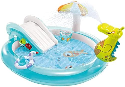 Intex Gator Dmuchany Basen Dziecięcy, Wielokolorowy, 229 x 152 x 56 cm