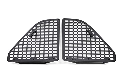 DV8 Offroad Rear Window Molle Storage Panels for 2018-2023 Jeep Wrangler JL 4-Door | Includes Passenger & Driver Side Panels | Mount Molle Bags, Tools, & Other Accessories