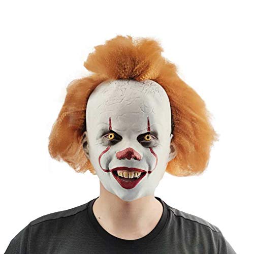 PP Hovely Creepy Halloween Clown Mask Unique Eye-catching Thriller Mask for Halloween Party, Cosplay Costume Party, Carnival and Haunted House Thriller Party
