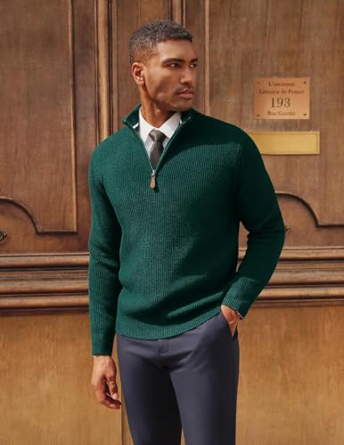 Image of NORTHWIND Men High Neck Zipper Full Sleeve Cotton Knitted Winter Sweater for Man Pullover Sweater Sweaters for Men Winter