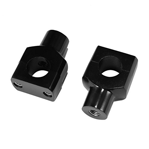 Innoglow 1" Motorcycle Handlebar Risers Black Round Riser Inserts Motorcycle Bar Mount Clamps For Harley Kawasaki Suzuki Yamaha (2Pcs) #TOP5