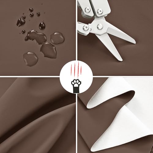 Image of Eiury Booster Seat for Kitchen Chair, Toddler Booster Seat for Dining Table, Waterproof PU Leather Kids Seat Cushion with Adjustable Straps, Non-Slip Bottom, Wipeable Seat Pad,Dark Brown