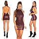 Koucla Rückenfreies Neckholder Minikleid im Wetlook S/M