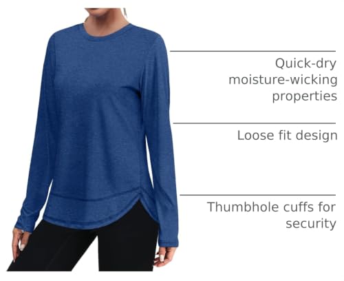 Image of XIEERDUO Women's Workout Tops Long Sleeve Shirts Sun Protection UPF 50+ Quick Dry Shirts for Hiking Running S-3XL