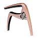 Rinastore Uke Capo - Lightweight Single-handed Use Trigger Capo for Soprano, Concert, Tenor, Baritone Ukulele (Bronze)