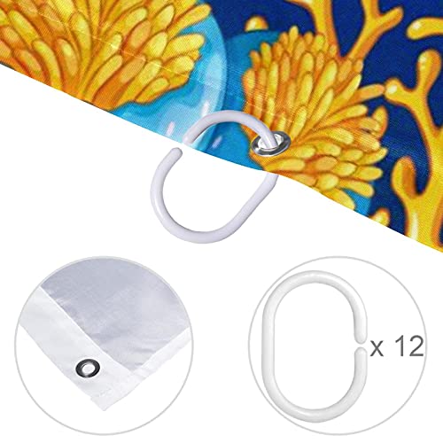 Rideau de douche motifs animaux méduses imperméable coloré