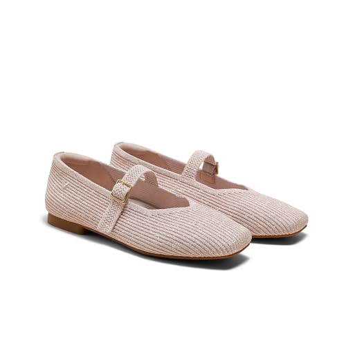 Image of VIVAIA Women's Margot Mary Jane Square-Toe Ballet Flats