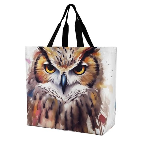 A Pug Tote Bag for Women - Reusable Foldable Grocery Shopping Bag, Crossbody Shoulder Handbag