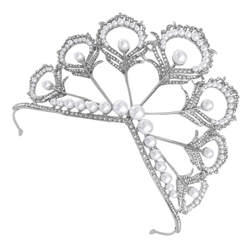 Diadema de boda de perlas ligera tiara de novia para compromisos solemnes