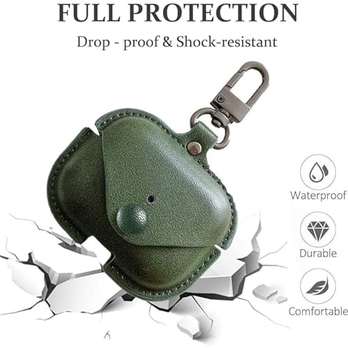 Image of Like Star AirPod Pro /Pro2 Camouflage Leather case Cover Shockproof with Loss Prevention Clip for Apple Air-Pods Pro /Pro2 Wireless Charging Case (Army Green)