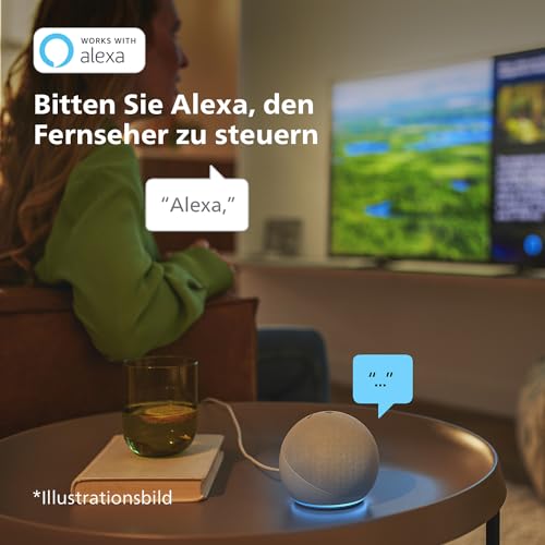 Philips 75PUS7609 4K LED Smart TV - 75-Zoll Display mit Pixel-präziser Ultra HD, Titan OS Plattform und Dolby Atmos-Klang - Funktioniert mit Alexa und Google Sprachassistent – Anthrazitgrau – Bild 8