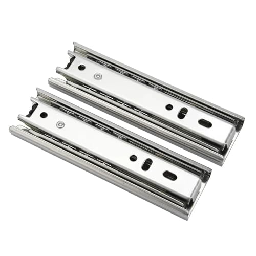 Guías For Cajones De Extensión Completa M-ini, Montaje Lateral Plateado, Rieles Deslizantes Telescópicos, Armarios Resistentes, 2 Uds