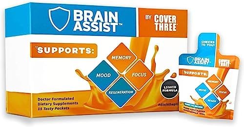 Brain Assist Supplement | Support Memory, Focus, Concentration, Regeneration | Nurture Brain, Vision, Heart Health | Omega 3 Fish Oil EPA DHA, Alpha GPC, Turmeric, Nootropic Trans Resveratrol