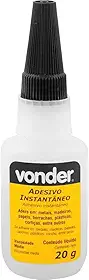 Vonder, Adesivo Instantâneo Cianoacrilato, Industrial, 20 g.