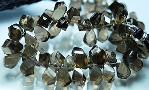Quartz fumé naturel perle goutte torsadée LKBEADS 14-12mm pour création de bijoux fait main DIY