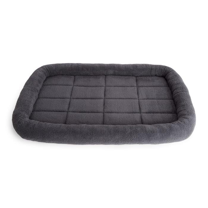 EveryYay Plush Dog Crate Mat 35" L X 22" W X 2" H Charcoal Grey