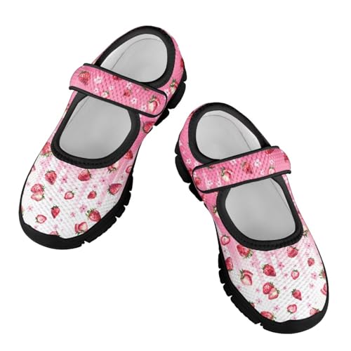 Forchrinse St Patrick’s Day Print Girls Slip on Shoes for Toddler Girls Green Leaves Print Flats Shoes Causal Mary Jane Sneakers Lightweight for Kids 11-2.5