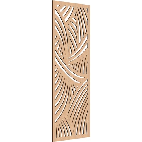 Image of 19 3 /8 inchW x 49 3 /8 inchH x 1 /4 inchT Chester Decorative Fretwork Wood Wall Panels, Hickory