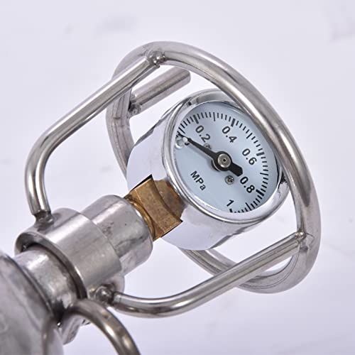 High Pressure Popcorn Maker Machine Mini Stainless Steel Professional Roasting Popcorn Machine With Pressure Gaug Manual Crank Handle Gas Heating Slow Boost For Family Gatherings Study Party Fun #TOP3