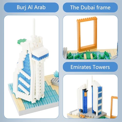 Image of Bestie toys Skylines Series Dubai Skyline Micro Building Blocks Set for Adult and Children Age of 14+ Assembly Construction 3D Toy Present Kit 3000+ pcs
