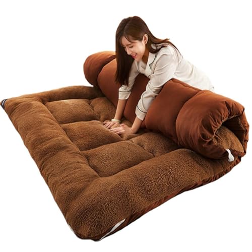 Colchón futón japonés, futón japonés Doble Individual portátil y Plegable Suave, Buena transpirabilidad, Adecuado para recostarse en el Suelo.(A,180 * 220cm)