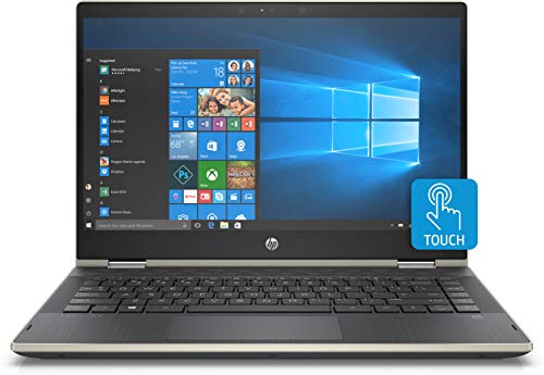 Image of HP Pavilion x360 Core i5 8th gen 14-inch Touchscreen 2-in-1 Thin and Light Laptop (8GB /256GB SSD /Windows 10 Home /Pale Gold /1.67 Kg), 14-CD0081TU