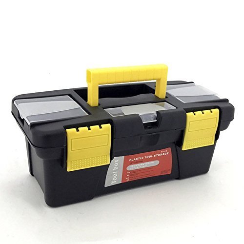 GION Compact Plastic Mini Tool Storage Box Hardware Bin, Hammer, Drill, Wrench, Cutlery Cosmetics Accessories Organizer for Home Garage (1Pcs)