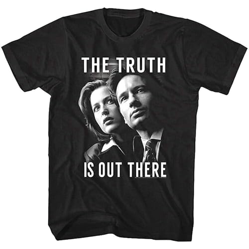 1PCS The X Files Truth is Out There Men's T Shirt Mulder Scully FBI Special Agents Black L