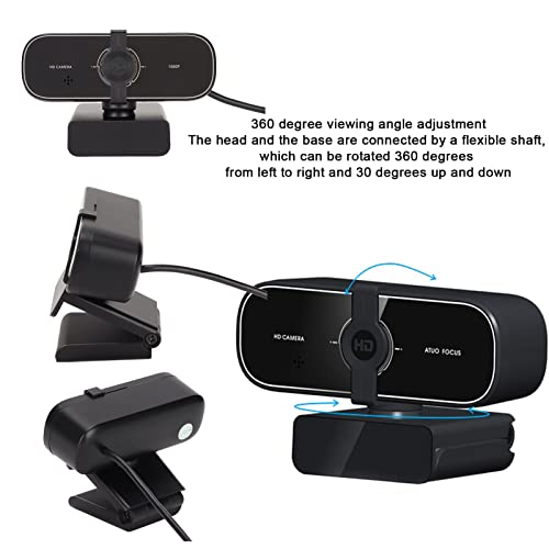 Elprico AutoFocus-Webcam, High-Definition-Computerkamera Blickwinkel Einstellbar USB-Streaming-Webcam für OS X für Win10 1080p-Webcam für Videoanrufe – Bild 6