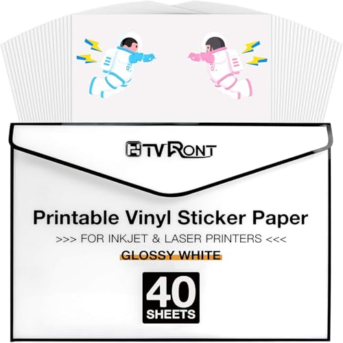 HTVRONT Printable Vinyl for Inkjet Printer & Laser...