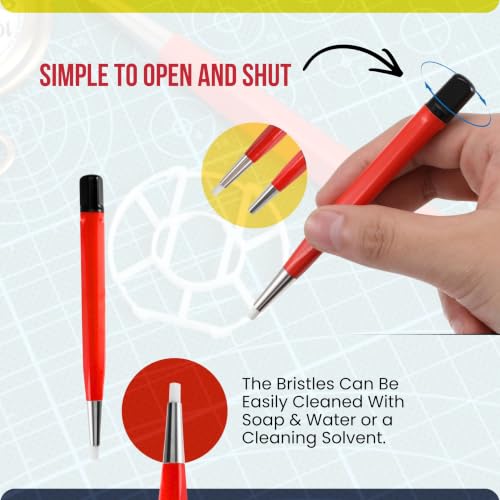 Image of Fiberglass Scratch Brush Pens 6 Pack for Jewelry, Watch & Coin Cleaning | 6 Pack, Jewelry Cleaning, Watch Cleaning, Coin Cleaning, Fiberglass Bristles