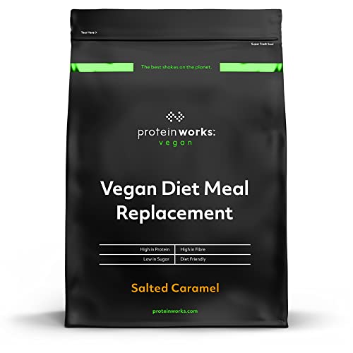 THE PROTEIN WORKS Frullato Sostitutivo Dei Pasti Dietetico Vegano, Caramello Salato, 100% A Base Vegetale, Vitamine E Minerali Essenziali, Economico, Salutare E Rapido 500 g