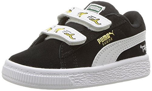 Puma Minions Sneaker en daim pour enfant, Noir (noir/blanc), 18 EU