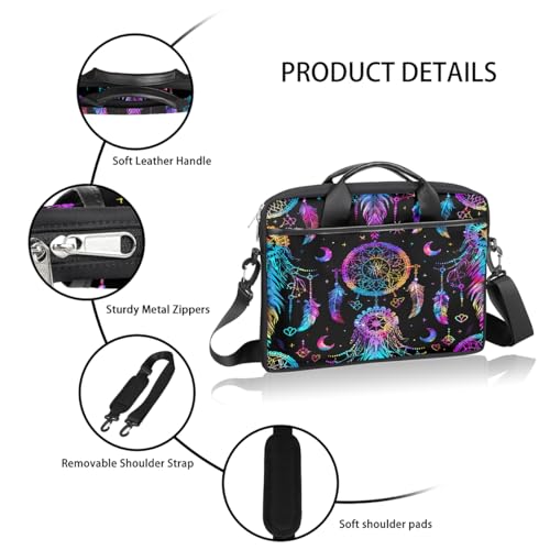 Bolso para portátil Ethnic Purple Dreamcatchers 15 pulg miniatura 4
